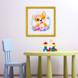 Wallity Cuadro Decorativo Enmarcado Multicolor 32 x 32 cm